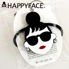 HAPPY FACE スワロ付き EMMA 大 ヘアフック サングラス LADY ヘアアクセサリー アクリル スワロフスキー レディース ギフト プレゼント 18027-03