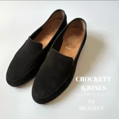 CROCKETT&JONES / BEAMS F 別注　GAVIN スエード　エプロンフロント　ローファー　【ソール修理済】