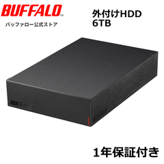 《整備済・再生品》 バッファロー HD-LE6U3-BB(保証1年)