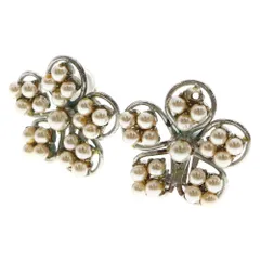 CHANEL (シャネル) フラワーモチーフ カメリア イヤリング フェイクパール 98A