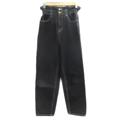 クラシカルエルフ CLASSICAL ELF デニムパンツ ジーンズ テーパードパンツ ハイウエスト S ブラック 黒 /YM7