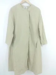 ◇ ◎ nano universe ナノ ユニバース ノーカラー 大人女子 長袖 スプリングコート サイズＦ ベージュ レディース P 【1308010009624】