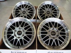 深リム メッシュ ハイパーブラック levanna V10LTH 18inch 7.0J 6H139.7+38 200系  ハイエース レジアス専用ホイール