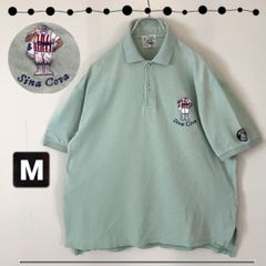 シナコバ/SINA COVA★キャプテン刺繍★鹿の子ポロシャツ★ルーズフィット/身幅60cm★メンズM  #2505M019