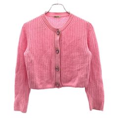 miu miu ミュウミュウ ビジューショートカーディガン  ピンク 36