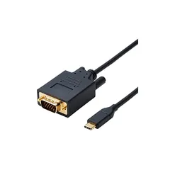 エレコム 変換ケーブル USB-C VGA 1.0m ブラック CAC-CVGA10BK 1