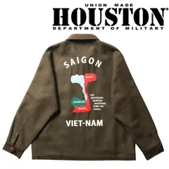 HOUSTON/ヒューストン 51520 MELTON VIETNAM JACKET (MAP) / メルトン ベトナムジャケット (マップ) ライトアウター ジャケットメンズ アメカジ  ジーンズメンズ メンズジャケット OLIVE DRABのサムネイル