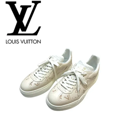 【未使用品】　ルイヴィトン LOUIS VUITTON グルービーライン MS0214　スニーカー　38号（24.5cm)　ベージュ　レディース靴