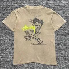 激レア00s雰囲気 OLD STUSSY オーバーサイズ モッズコート Y2K 00s □ STUSSY 両面 プリント スウェット フード パーカー