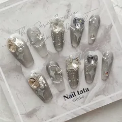 ネイルチップ　3D付け爪 可愛い ジェルネイル 長め おしゃれ ネイルチップ 花嫁ネイル ネイルチップ 手作りネイルチップ 両面テープ 人気 蝶 韓国 リボン ネイルシール 立体 夏 光沢 結婚式 成人式 キラキラ パーティー 女性 プレゼント 付け爪