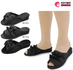 【当日出荷】 オフィスサンダル レディース オフィスシューズ ビジネスサンダル ビジネススリッパ 歩きやすい 痛くない 美脚 疲れない 無地 おしゃれ ヒールスリッパ リボン 黒 ブラック G07102210 フォーマル おすすめ