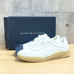 C-07015 TOMMY HILFIGER トミーヒルフィガー ローカット スニーカー ホワイト ELEVATED CUPSOLE LEATHER 26.5 Ecru メンズ