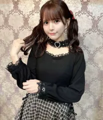 ❤︎ROJITA❤︎ ハートバックルチェーン付きブラウス 量産型地雷 ❤︎ROJITA❤︎ ハートバックルチェーン付きブラウス 量産型地雷