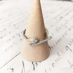 124M【バー/一粒ダイヤ】フリーリング　SV925　シルバー　モダン　華奢　上品　大人　落ち着いた　エレガント　清楚　普段使い　フォーマル　デート　ギフト　プレゼント　高見え　シルバー　オープンリング　縦ライン　直線　細身　ミニマル　指元　重ね付け　洗練