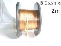 アース線に、平編銅線　ＢＣ5.5ｓｑ（メッキなし）2m　切売り