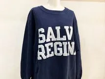 3052★90's Champion/チャンピオン REVERSE WEAVE トレーナー リバースウィーブ SALVE REGINA Lサイズ ネイビー トリコタグ★