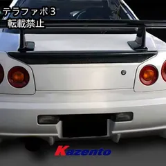 R34 4ドア用　純正　リアスポイラー　リアウイング　純正ホワイトQM1 R34 スカイライン GT-R 純正 デザイン リヤウイング カーボン