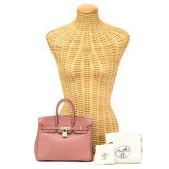 エルメス HERMES バーキン 25 スイフト (レザー) SV金具 □L刻印 2008年 ハンドバッグ ミニバッグ レディース ロージー (ピンク) 正規品 中古 mbl30007