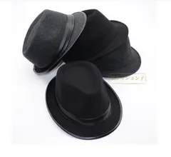 中折れハット メンズ レディース 帽子 ハット 日よけ 紳士用 フェルトハット メルトンハット ユニフォーム コスチューム 衣裳 発表会 舞台 撮影 イベント ダンス 中折帽 男性 女性 紳士 春夏 秋冬 贈り物 e6G9499