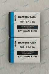 【新品】SAMSUNG対応 BP-70A 互換バッテリーパック 電池パック 充電電池 充電式電池 残量表示 純正充電器対応 3.7V 1280mAh お得な２個セット