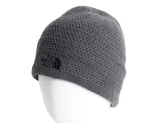 【お得なクーポン配布中!】 US企画 ノースフェイス ニット キャップ フリーサイズ 古着 帽子 アウトドア ビーニー ワッチ ニット帽 フリース ライナー付き リブ編み 灰