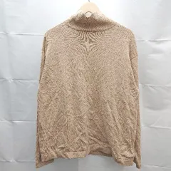 ◇ ADAM ET ROPE ハイネック タートルネック シンプル 長袖 ニット セーター サイズL ベージュ系 レディース E  【1303090008253】