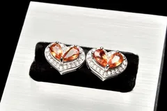 シルバー925 イエローサファイア　4x3mm　ハートピアス パワーストーン 天然石 _PRG1038