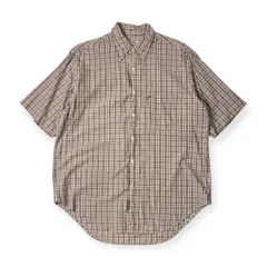 90s 00s POLO JEANS CO. ポロ ジーンズ チェック 半袖シャツ M/ベージュ系 メンズ ラルフローレン オールド インパクト21