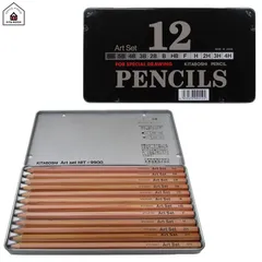 北星鉛筆 アートセット デッサン スケッチ 12本 4H 3H 2H H F HB B 2B 3B 4B 5B 6B