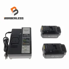 ☆中古品セット☆Panasonic パナソニック 18V 5.0Ah 純正 リチウムイオン電池パック2個 EZ9L54 急速充電器 EZ0L81 95282のサムネイル