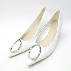 ◇ Θ RANDA ランダ ポインテッドトゥ チャンキーヒール パンプス サイズ23 ホワイト系 レディース E  【1504240012124】