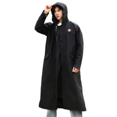 ☆ ブラック ☆ XL ☆ レインコート ユニセックス 自転車 おしゃれ メンズ レディース レインコート メンズ 自転車 ロング 男性 レイングッズ かっぱ 合羽 雨 梅雨 カッパ 雨合羽 レインウェア フード付き ポケット 通勤 ビジネス