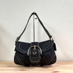 Coach Soho Mini Signature  Shoulder Bag Black  コーチ　ソーホー　シグネチャー　ハンドバッグ