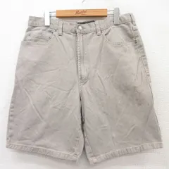 W34/古着 ルート66 ショート パンツ ショーツ メンズ 00s コットン ベージュ カーキ デニム 25jun18 中古 ボトムス 短パン ショーパン ハーのサムネイル