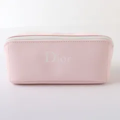 M27738 新品未使用 Dior Beauty ディオール ビューティー Diorロゴ ポーチ 非売品 ノベルティ ライトピンク×ホワイト 小物入れ 化粧ポーチ