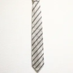 (^w^)b ボス ヒューゴ BOSS HUGO ストライプ ベージュ グレー シルク100% イタリア製 ネクタイ メンズ レディース ユニセックス 総柄 オシャレ かっこいい かわいい 70s80s90s ビンテージ レトロ 昭和