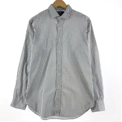古着 ラルフローレン Ralph Lauren POLO by Ralph Lauren ワイドカラー 長袖 コットンストライプシャツ メンズL /eaa366570/eaa366570