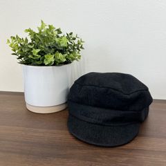 [人気商品]クリスチャンディオール DIOR キャスケット キャップ 帽子 エンブロイダリー ロゴ 黒 ブラック 58cm コットン レディース 女性用