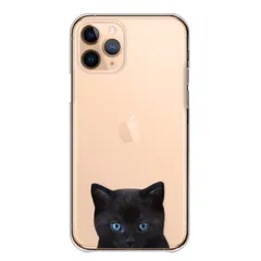 iPhone14Pro ケース カバー アイフォン14 プロ スマホケース ハードケース ねこ 猫 ネコ 子猫 黒猫 白猫 キジトラ オッドアイ かわいい 透明 クリア カラー09