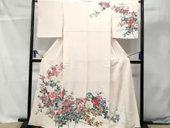 平和屋着物■訪問着　友禅　枝花文　正絹　逸品　CAAS3784fb