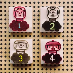 おなまえハンコ＊モコモコこけし