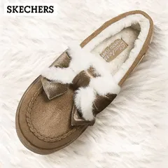 スケッチャーズ スリッポン レディース ボア モカシン サイドゴア 暖かい 防寒 防滑 ウィンターシューズ ブラウン 新作 50代 厚底 秋 冬 ハイカットスニーカー ミドルカット ショートブーツ ハイソール 通気性 軽量 歩きやすい 169013