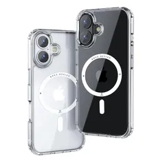 ONES HD超透明 iPhone16Plus 用 超強磁性MagSafe対応 ハードケース 米軍MIL規格 エアバッグ 超耐衝撃 レンズ保護 画面保護 「 高靭性強化PC保護板 ? 高弾性衝撃吸収・シリコンバンパー 」 Qiワイヤレス充電 傷防止 滑り止 1