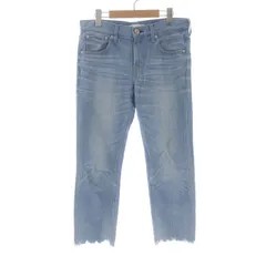 ビームス BEAMS レッドカード RED CARD Anniversary 25th デニムパンツ ジーンズ クロップド ジップフライ カットオフ ダメージ加工 25 XS ライトブルー B13506 /SI37のサムネイル