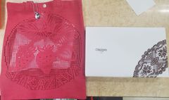 【美品】近沢レース　ミニレーストート/いちご（レッド）