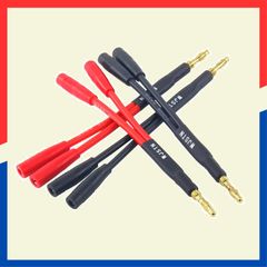 【在庫処分】4mm バナナジャックソケットプラグアダプター、3インチバナナプラグスプリッター、オス1個からメス2個 2メス - 4パック1個 バナナプラグ WJSTN