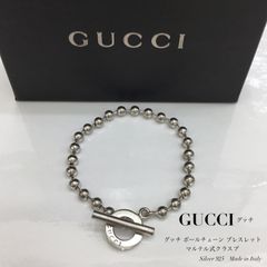 箱・保存袋つき GUCCI ボールチェーン シルバー ブレスレット グッチ GUCCI シルバー ボール チェーン ブレスレット シルバー