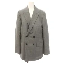 エイトン ATON 24SS WOOL LINEN SHARKSKIN ダブルプレストジャケット 総裏地 ウール 01 グレー /MF ■OSのサムネイル