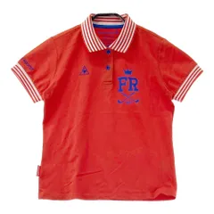 サイズ：L LE COQ GOLF ルコックゴルフ  半袖 ポロシャツ  レッド系 [240101384105]# ゴルフウェア レディース ストスト