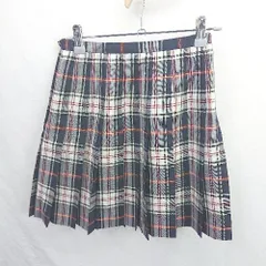 ◇ ⊂ EASTBOY イーストボーイ チェック柄 膝丈 プリーツ スカート サイズ7 ネイビー ホワイト レディース E  【1506300021022】